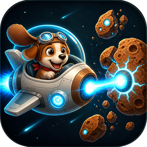 Rocket Pup: Comet Blaster - Dodge and Shoot Numbered Asteroids